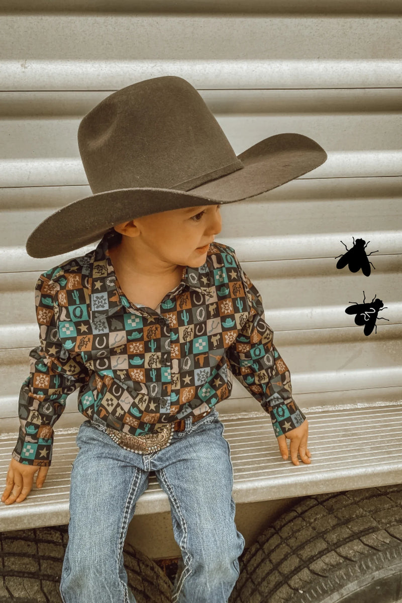 CHECK YER COWBOY - KIDS - LONG SLEEVE – Tammy's Outfitters & Boutique