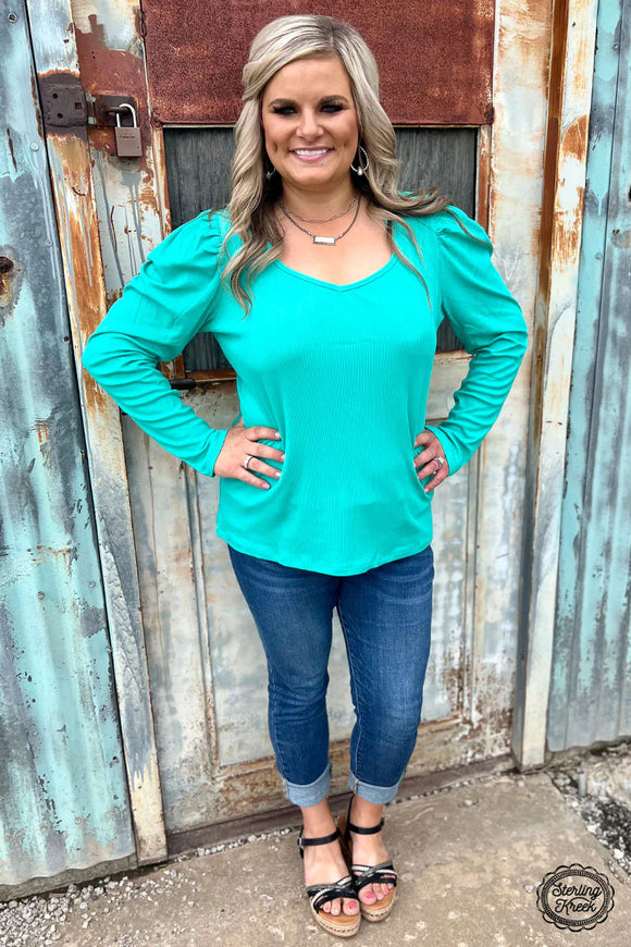 STERLING KREEK - SOMETHING CLASSY TURQUOISE TOP - https://tammysoutfitters.com/