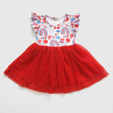 4th of July Clover Cottage dress with red tutu