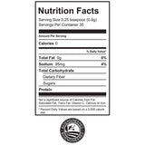 1 ounce packet of Fredericksburg Farms Chuckwagon Steak Seasoning. Nutrition Label