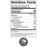 Java beef rub in a 1 ounce package created by Fredericksburg Farms Nutritional Facts Label