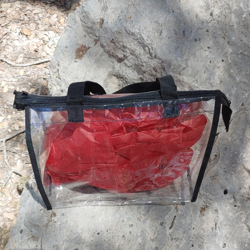 Vinyl tote sales bags with zipper