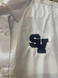 Women's Tiger Hill fishing shirt - Smithson Valley logo white  shirt up close