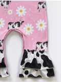 CLOVER COTTAGE - PINK COW DAISY ROMPER - DAISY - https://tammysoutfitters.com/