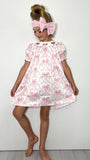 Blush Waverly Smocked Girls Dress