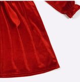 RED VELVET GIRLS DRESS