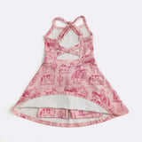 PINK WESTERN ATHLETIC GIRLS DRESS