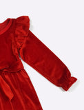 RED VELVET GIRLS DRESS
