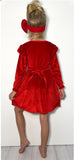 RED VELVET GIRLS DRESS