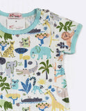 CLOVER COTTAGE - ZOO BABY ROMPER - SHORT SLEEVE - https://tammysoutfitters.com/