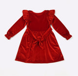 RED VELVET GIRLS DRESS