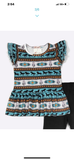 TURQ AZTEC GIRLS SET