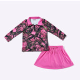 GIRLS QUARTER ZIP SKORT SET