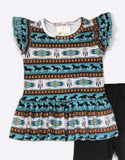 TURQ AZTEC GIRLS SET