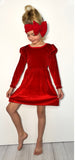RED VELVET GIRLS DRESS