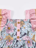 Aqua Butterfly Garden Girls Dress