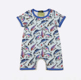 Baby romper with fish and lure pattern 