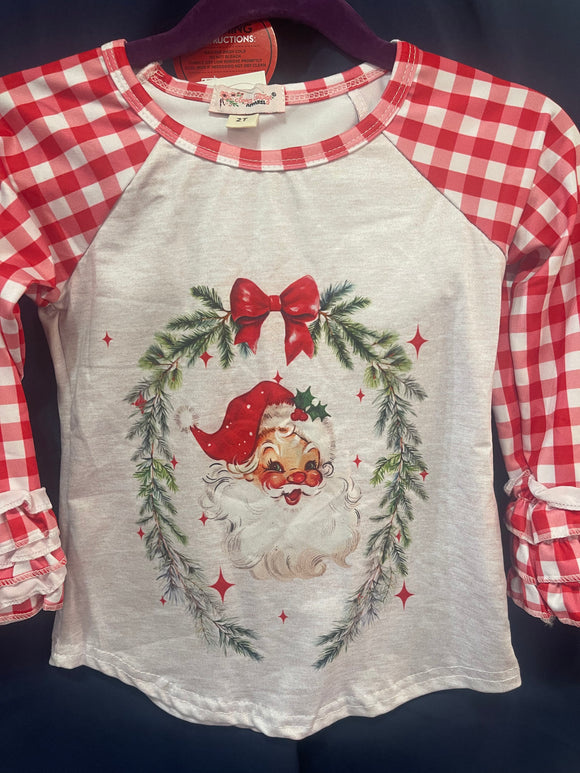PLAID SANTA RAGLAN 
