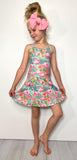 TROPICAL FLAMINGO ATHLETIC GIRLS DRESS 