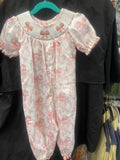 Blush Waverly Smocked Girls Romper 