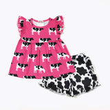 HOT PINK COW GIRLS SET