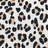 Leopard print pattern on a white background