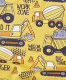 EXCAVATOR PATTERN T-SHIRT & DENIM SHORT SET