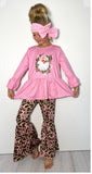PINK LEO SANTA GIRLS SET