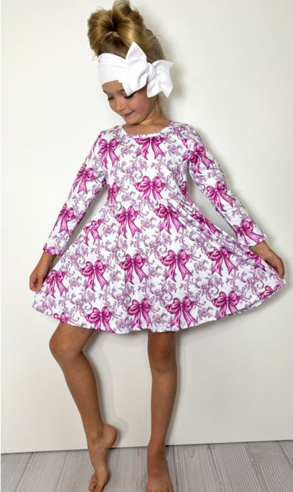 MAGENTA COQUETTE GIRLS DRSS