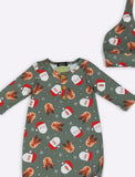 Santa & Rudolph Baby Knotted Gown