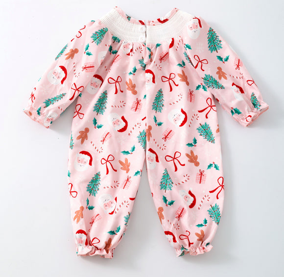 SANTA CLAUS SMOKED BABY ROMPER