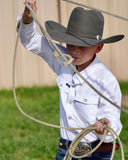 San Jac Outdoors Youth Long Sleeve Performance Shirt - White