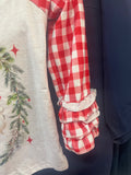 PLAID SANTA RAGLAN