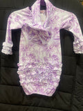 Purple Bows Baby Gown