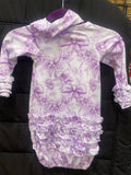 Purple Bows Baby Gown
