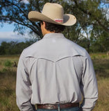 San Jac Outdoors Men's Long Sleeve Performance Pearl Snap Shirt