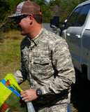 San Jac Outdoors Men's Long Sleeve Performance Pearl Snap Shirt