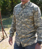 San Jac Outdoors Men's Long Sleeve Performance Pearl Snap Shirt