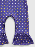 CLOVER COTTAGE - CLOSE UP LEG YELLO AND WHITE DOTS WITH RUFFLES ON THE LEGS. - https://tammysoutfitters.com/collections/clover-cottage