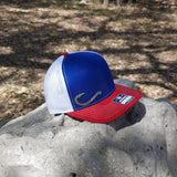 Diamond Bills Trucker hat Set it in Red/wht/Blue RWB