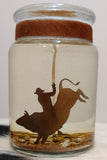 Bull Rider candle by Branding Stove Candles Large