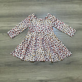Clover Cottage - Blush Leopard Dress - Flat lay 