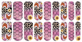 Wild Chick Fever nail set by Dusti Rhoads. Full Set of nails view.