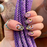 Wild Chick Fever nail set by Dusti Rhoads. applied to nails view.