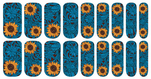 DUSTI RHOADS COUNTRY NAILS - SADDLE UP SUNFLOWERS