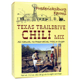 Chili mix made by Fredericksburg Farms. 2.2 oz box all natural.
