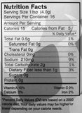 2.2 oz venison chili mix nutrition facts