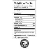 Green chile chip and cracker dip 1 oz pkt from Fredericksburg Farms. Nutritional Facts
