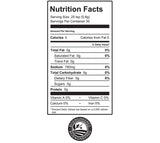 Poultry blend of seasonings and spices for Fredericksburg Farms. Nutritional Facts label
