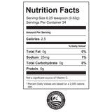 Salsa seasoning blend in a .75 oz packet from Fredericksburg Farms Nutrition Facts Label